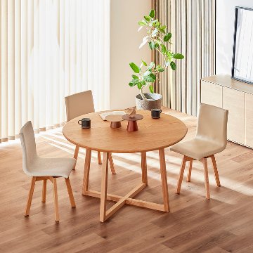 パラディ ダイニングテーブル（Paradis Dining Table）｜無垢材・円形・日本製の画像