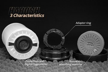 HardshDRY CABINET 一眼レフレンズ用繰り返し使える除湿・消臭器の画像