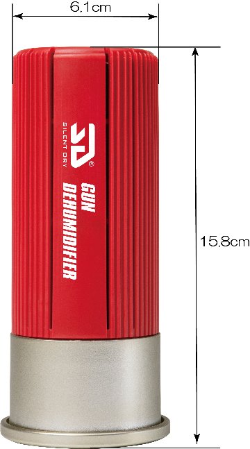 ShotGun Jr. Red　　ショットシェル型　繰り返し使える吸湿・吸収器		の画像