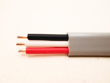 ◆切売◆ VVF2.0mm×3心・600Vビニル絶縁ビニルシース電力ケーブル平形/灰色　【住電日立ケーブル】の画像