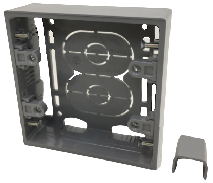 SFB-21　露出ボックス 2個用　グレー　マサル工業の画像