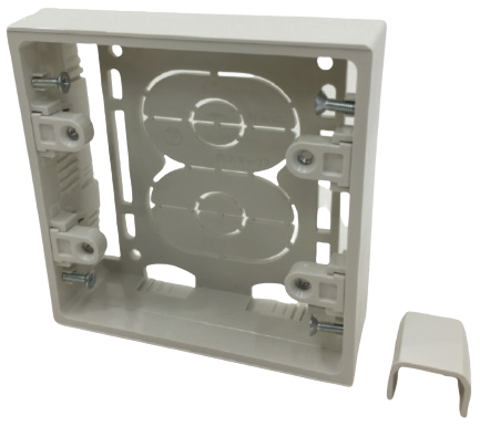 SFB-23　露出ボックス 2個用　ミルキーホワイト　マサル工業の画像