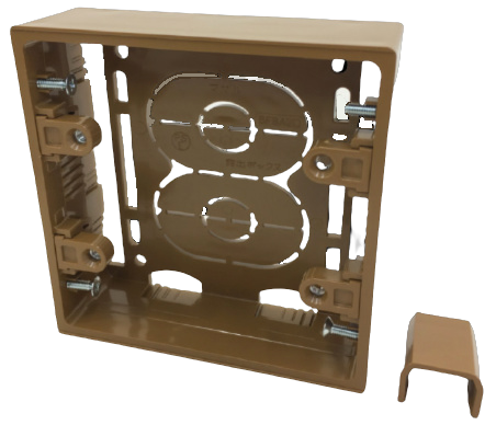 SFB-26　露出ボックス 2個用　ブラウン　マサル工業の画像