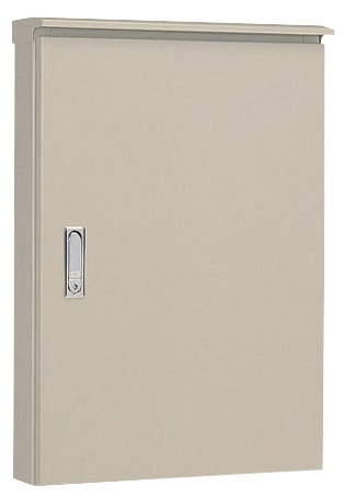 OR20-1012-2 屋外用制御盤キャビネット（水切構造 防塵 防水パッキン付 鉄製基板付 両扉）ライトベージュ塗装 フカサ200mm  日東工業の画像