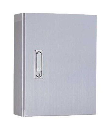 SR25-45N ステンレス制御盤キャビネット（水切、防塵 防水パッキン付 鉄製基板付）塗装なし フカサ250mm 日東工業の画像