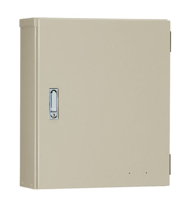 ARA16-68・アルミキャビネット（防塵・防水パッキン付 木製基板付）ライトベージュ塗装 フカサ160mm　【日東工業】の画像