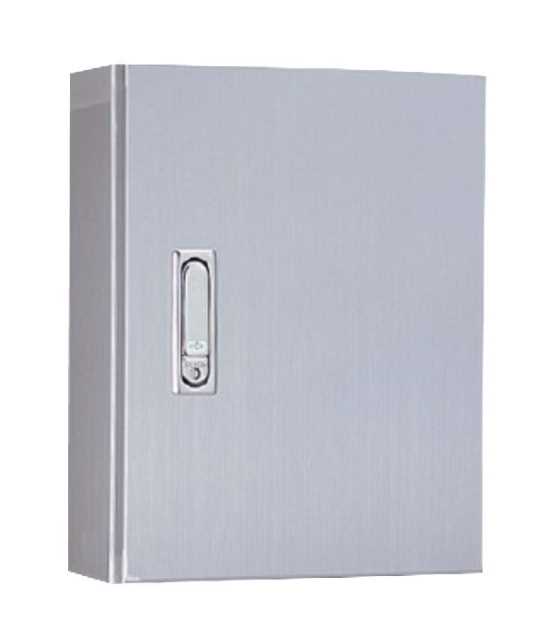 SR20-710-1 ステンレス制御盤キャビネット（ 水切、防塵 防水パッキン付 鉄製基板付）クリアー塗装 フカサ200mm 日東工業の画像