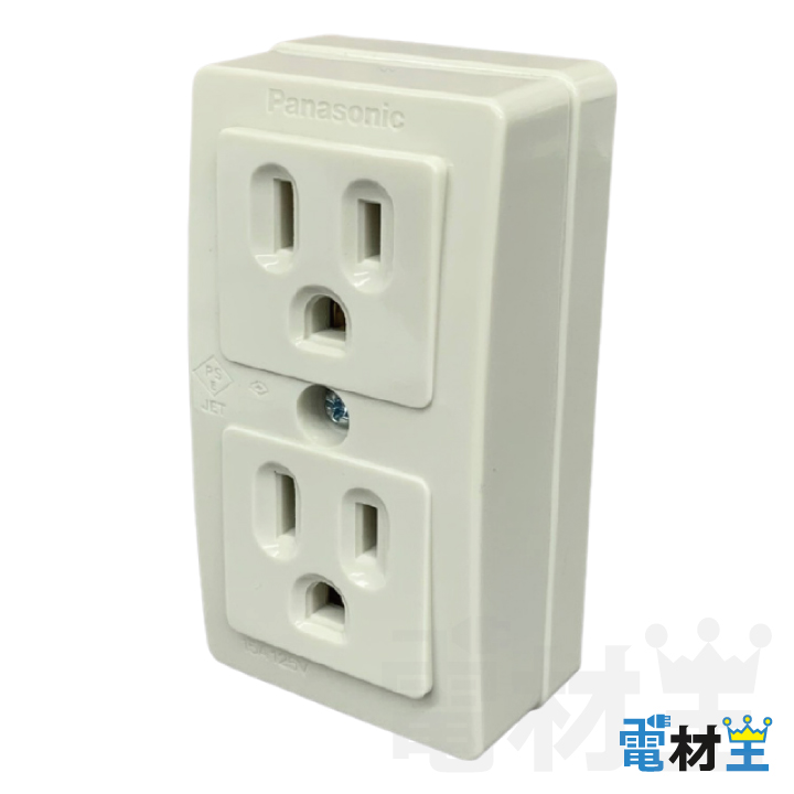 WK3004W 接地ダブルコンセント 送り端子付 125V Panasonicの画像