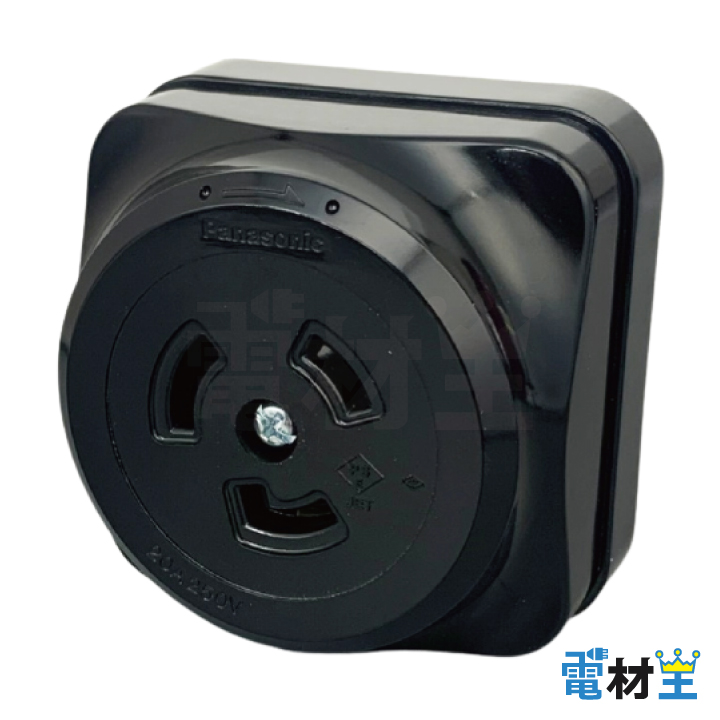 WK2520B 接地2P20A引掛露出コンセント ブラック Panasonicの画像