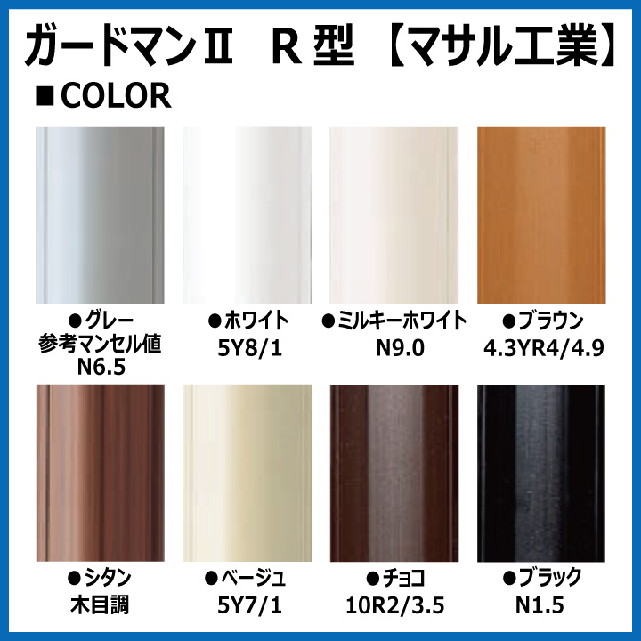 マサル工業 GR310W ガードマンII R3号 1ｍ ブラックの画像