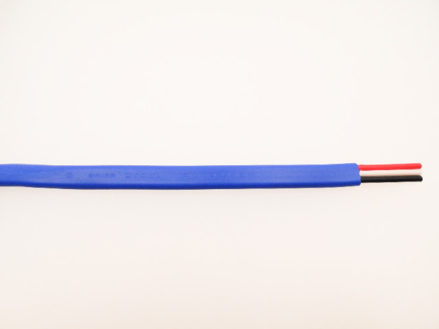 VVF2.0mm×3心・600Vビニル絶縁ビニルシース電力ケーブル平形/青色　【住電日立ケーブル】の画像