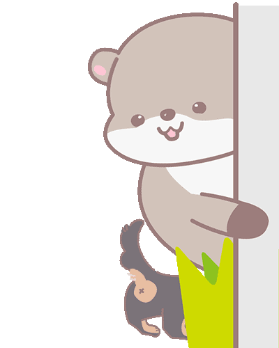 覗きこむかわちゃん＆くうちゃん