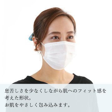 マシェラα 3層構造高密度マスク メルトブローン不織布 レギュラーサイズ 1箱 51枚入りの画像