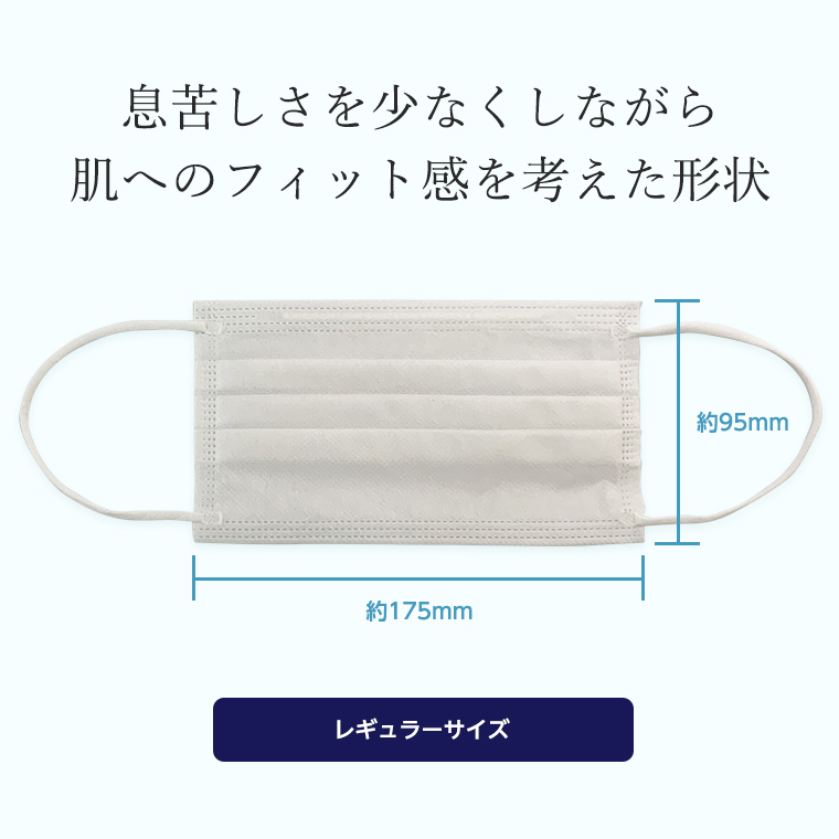 マシェラα 3層構造高密度マスク メルトブローン不織布 レギュラーサイズ 1箱 51枚入り×2箱 合計102枚の画像