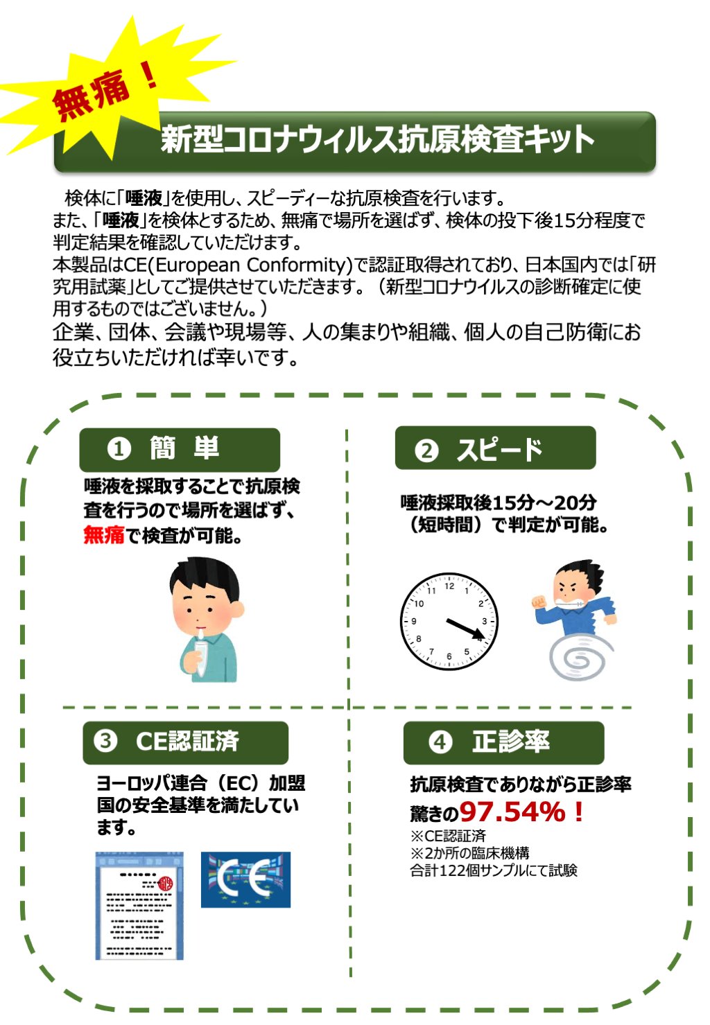 新型コロナウイルス抗原検査キット　10個以上の画像