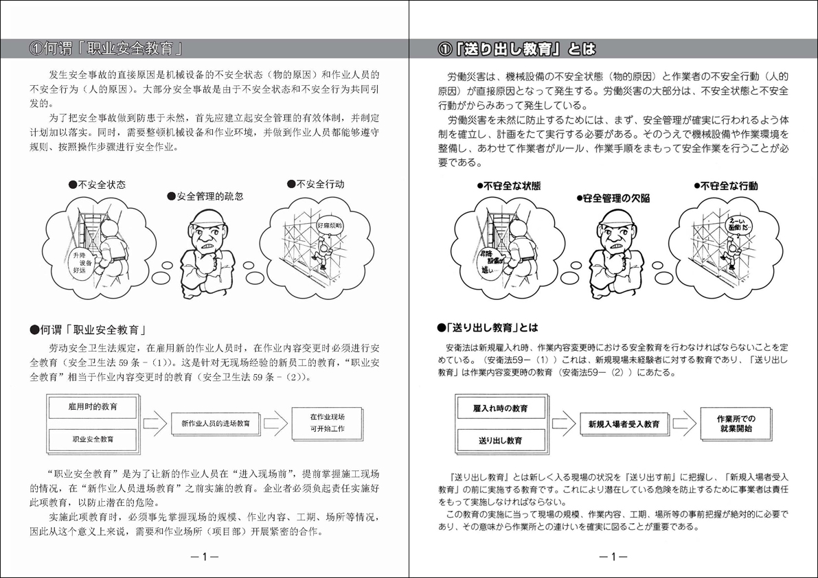 『送り出し』教育テキスト 中国語・日本語：二か国語版の画像