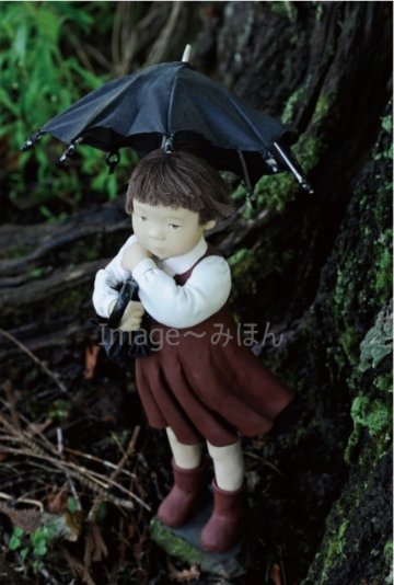 安部朱美ポストカード「雨の日のお迎え」画像