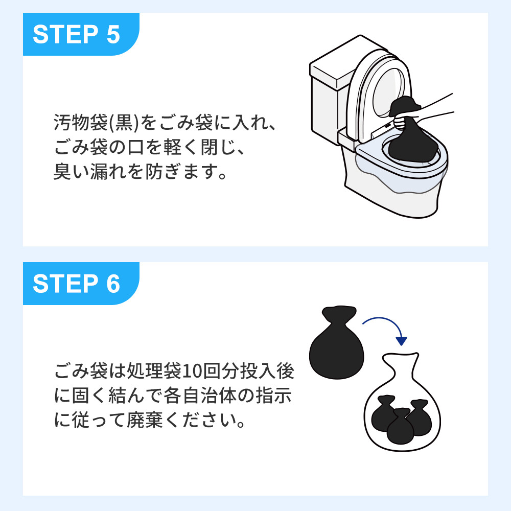 緊急・災害時　非常用　簡易トイレ50回分の画像