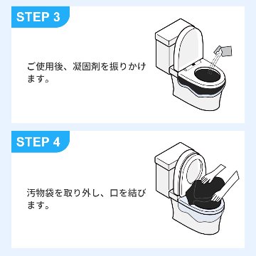 緊急・災害時　非常用　簡易トイレ50回分の画像