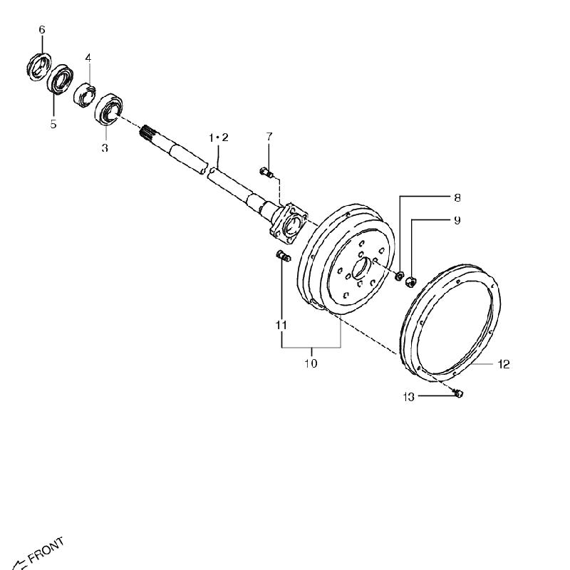 リヤアクスル ジムニー　JA11の画像