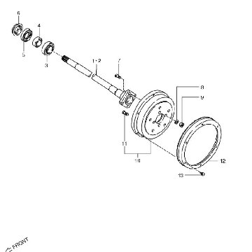 リヤアクスル ジムニー　JA11の画像