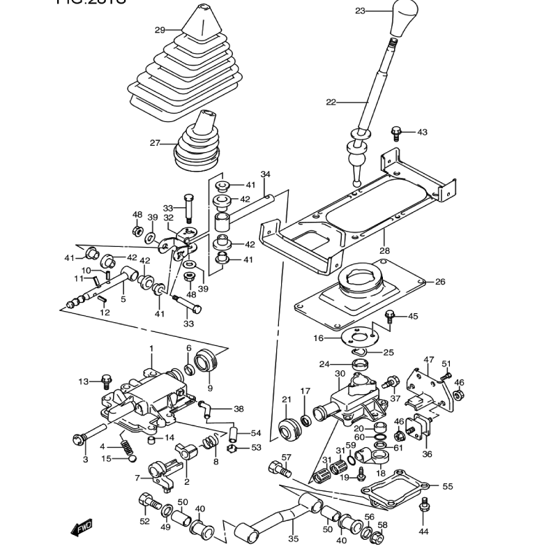 MT 2型　ギヤシフトコントール   JB23W　100001～310000の画像