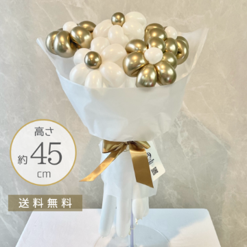 white×gold balloon bouquetの画像