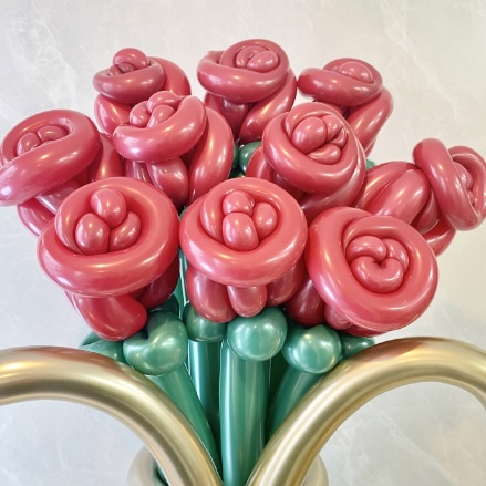 red rose balloon bouquet(M)の画像