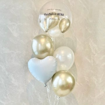 パールホワイトゴールド×ハートアレンジの画像