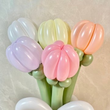 pastel cutie balloon bouquetの画像