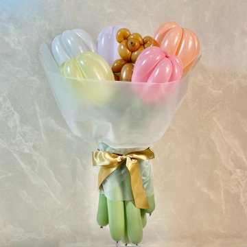 pastel cutie balloon bouquetの画像