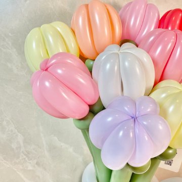 pastel cutie balloon bouquet(M)の画像