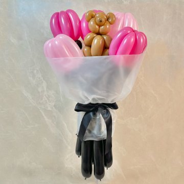 black×pink balloon bouquetの画像