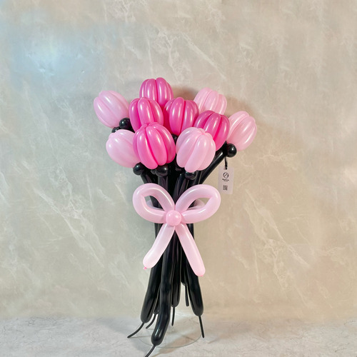 black×pink balloon bouquet(M)の画像