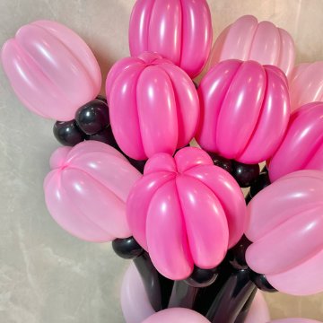 black×pink balloon bouquet(M)の画像