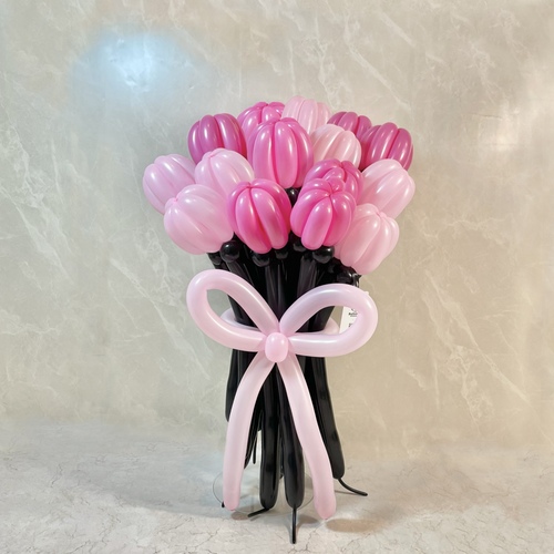 black×pink balloon bouquet(L)の画像