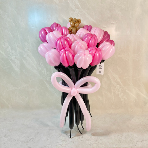 black×pink balloon bouquet(XL)の画像