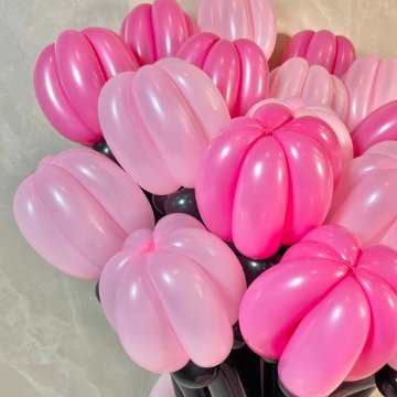 black×pink balloon bouquet(XL)の画像