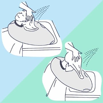 「アイビル・プロケアケープ」自宅介護:諦めていた「サロンの様なシャンプー」をいつもの椅子と洗面台で実現の画像