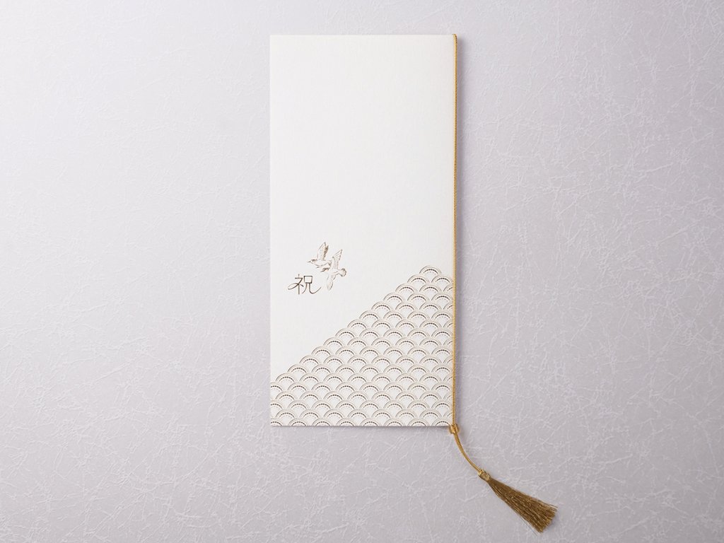 【印刷なし】招待状　千鳥　白練（しろねり）の画像