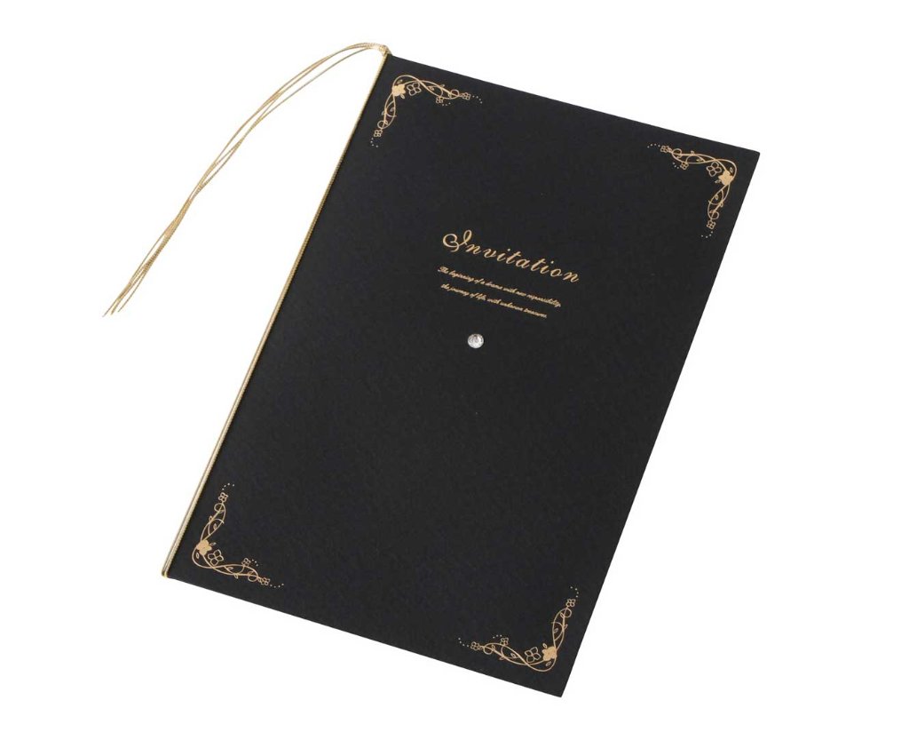 【印刷なし】招待状　エンドレスブラック　の画像