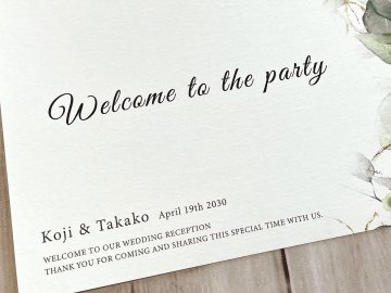 【小ロット】ボタニカル　席札メニュー表（プロフィール・挨拶文入）の画像