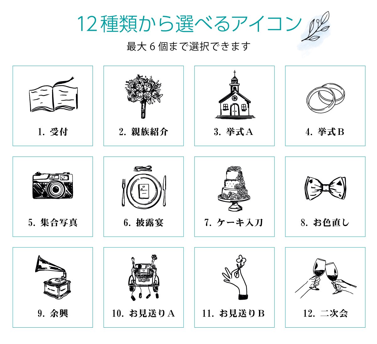 【印刷込】ウエディング　タイムラインの画像