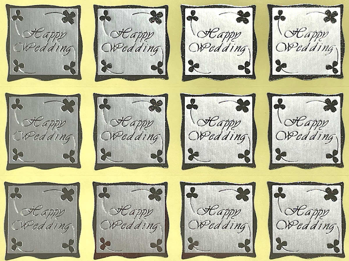 封緘シール（ウェディング／クローバー）の画像