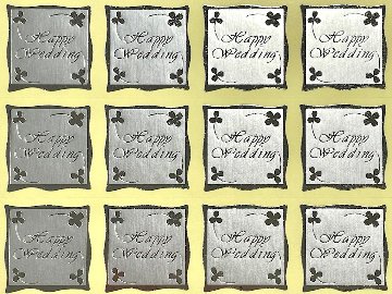 封緘シール（ウェディング／クローバー）の画像