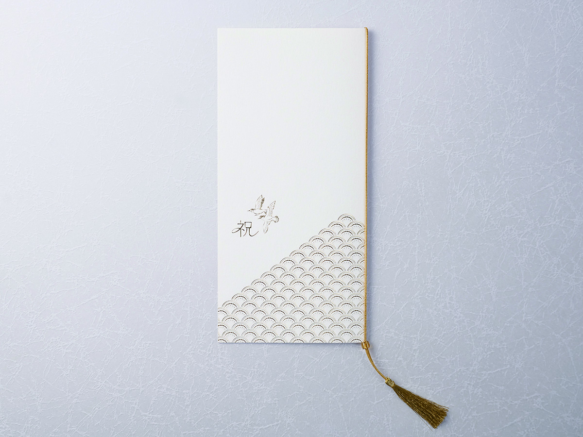 【印刷込】招待状　千鳥　白練（しろねり）の画像