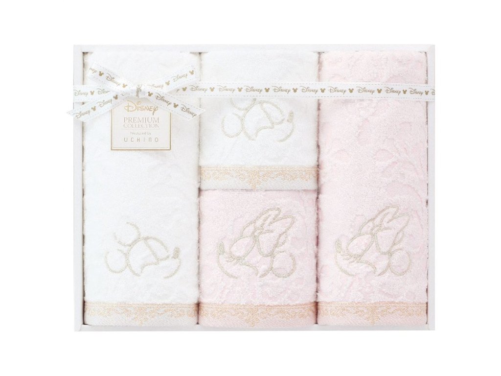 ディズニープレミアム　フェイス・ウォッシュタオルセット（ピンク）の画像