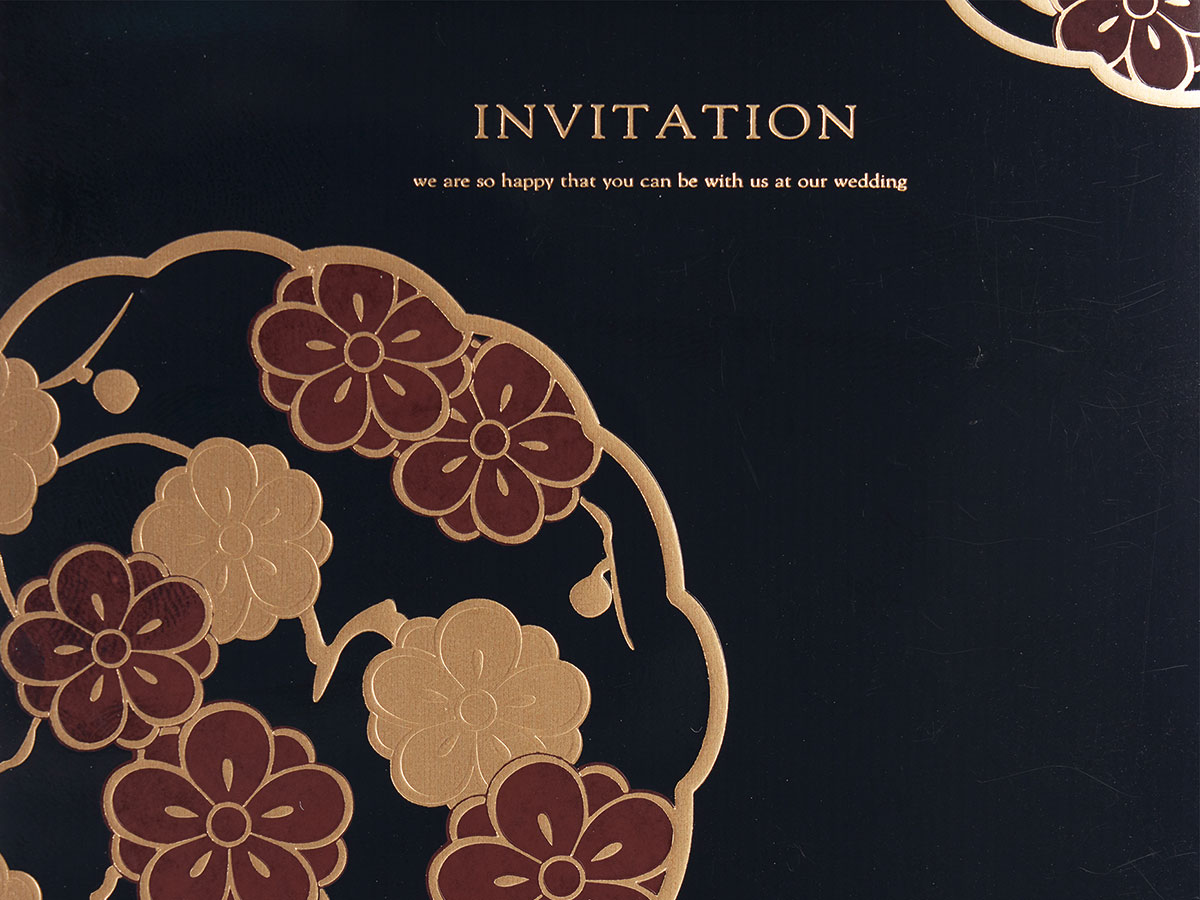 【印刷なし】招待状　梅花の画像