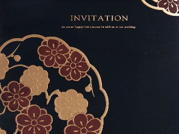 【印刷なし】招待状　梅花の画像
