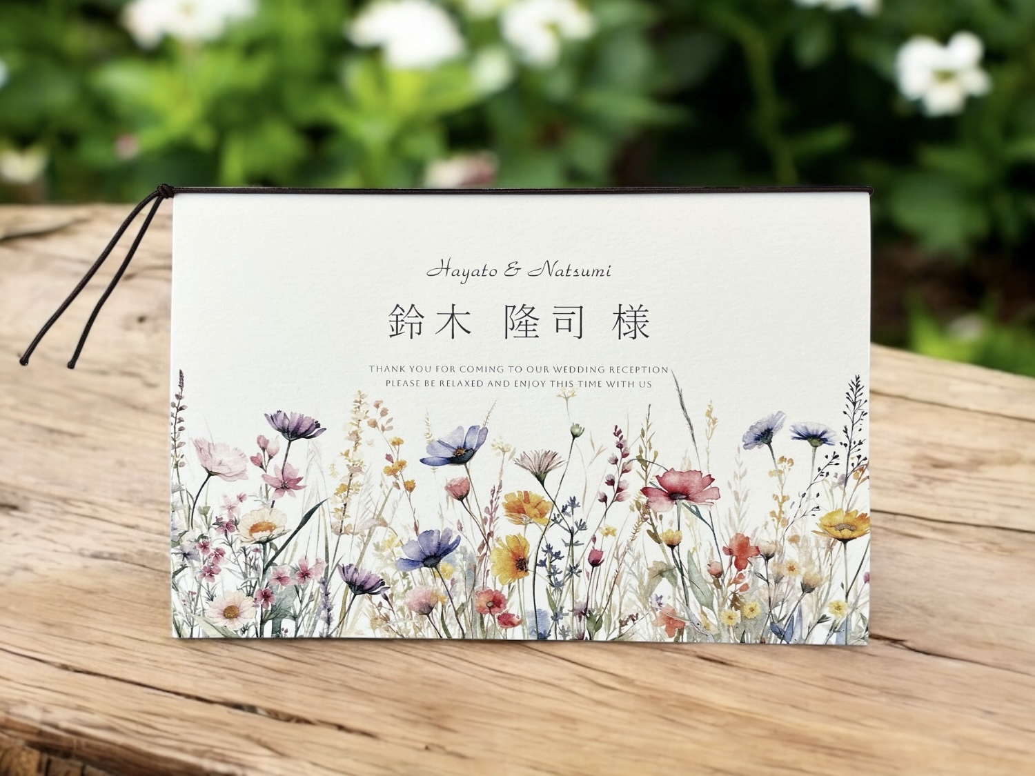 【サンプル】席札メニュー表 パルファンの画像